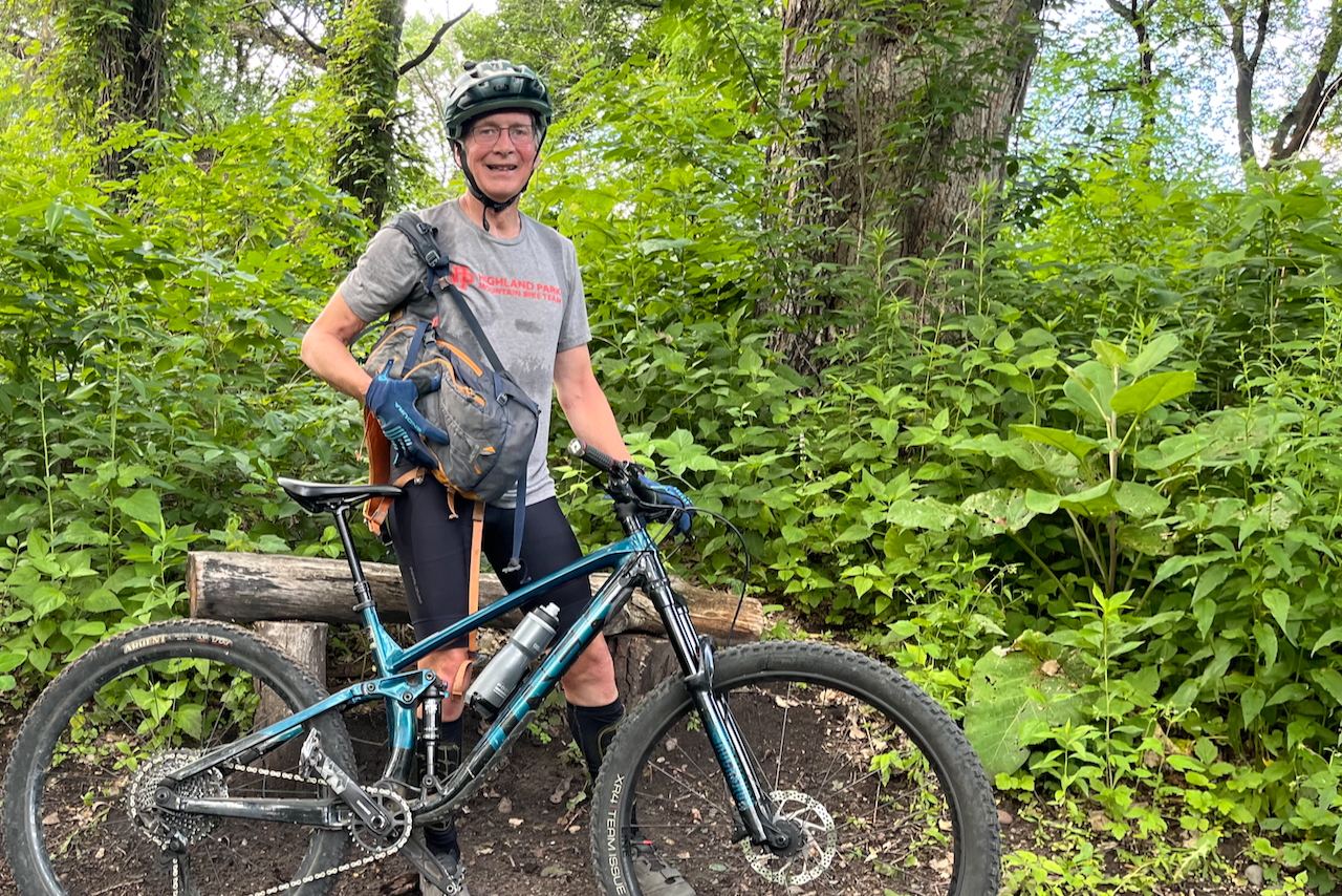 John Faughnan with bike 2026